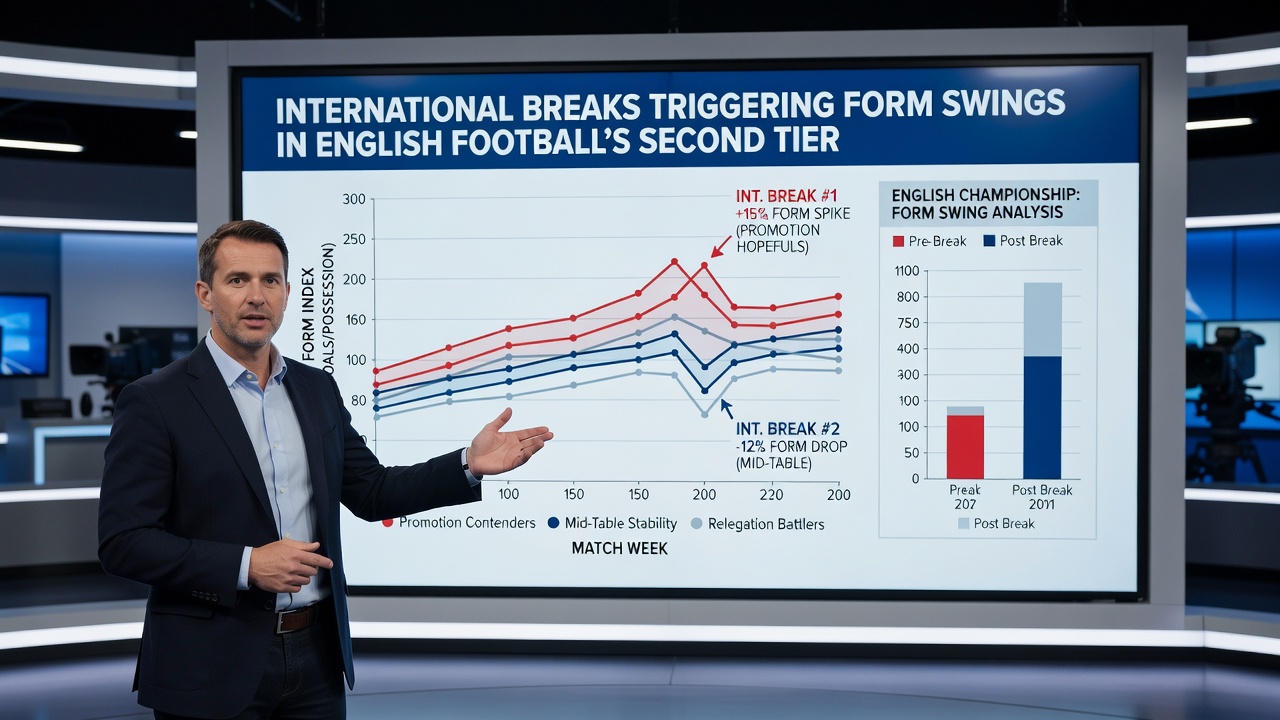 Chart showing form changes in Championship teams post-international break